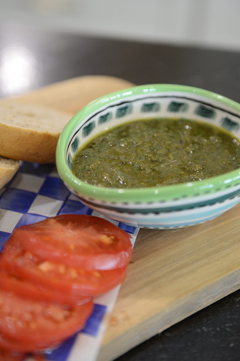 Easy Basil Pesto with Toasted Pine Nuts